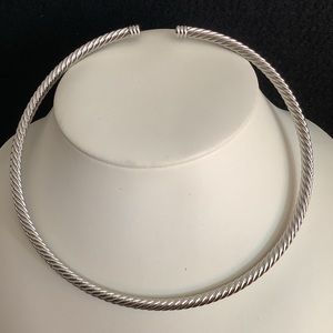 Vintage silver tone omega necklace.new old stock.